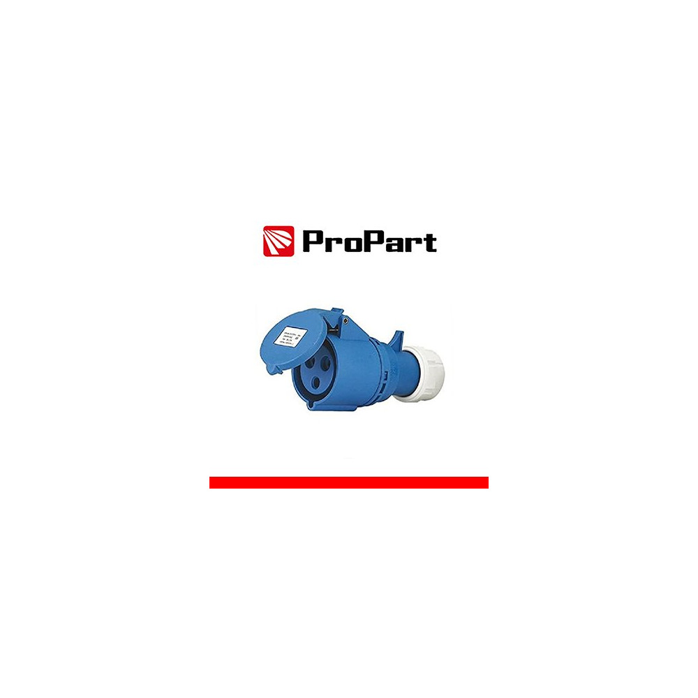Presa Mobile Diritta Indust. CEE 16A-6h 2P+T 220-250V IP44 PEI213