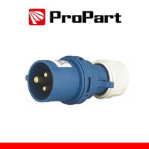 Spina Mobile Diritta Indust. CEE 16A-6h 2P+T 220-250V IP44 PEI13