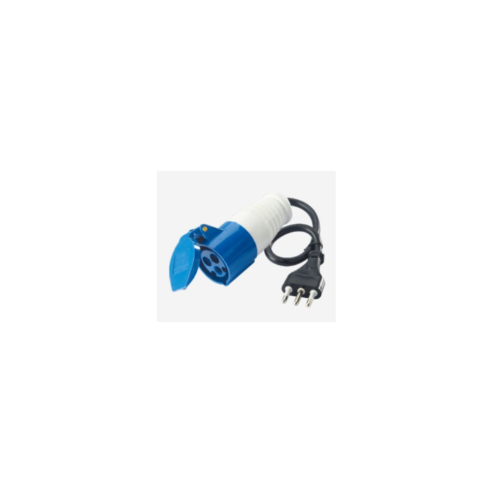 Spina mobile con cavo + Presa Indust.16A 2P+T 220-250V IP44 PEI1313