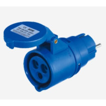 Adattatore Presa Indust. Spina Schuko 16A 2P+T 220-250V IP44 PEI213012