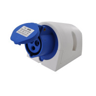 Presa a muro Indust. CEE 16A-6h 2P+T 220-250V IP44 PEI113