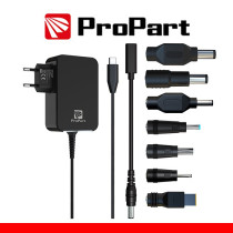 Alimentatore Propart GaN Type C 90W  + 7 Connettori DC nero PEN-KPD90WMUL