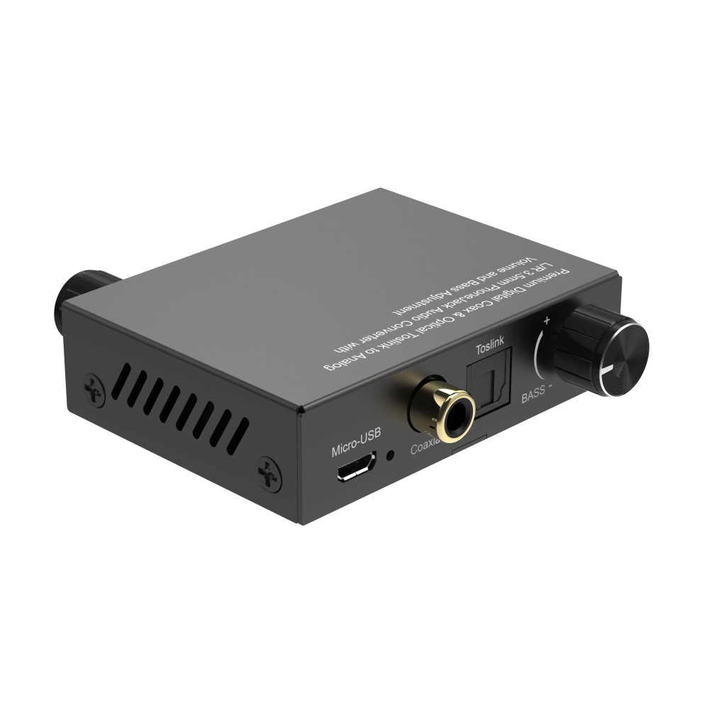 Convertitore Audio da Digitale a Analogico, Volume e Bassi PT-PETDAC