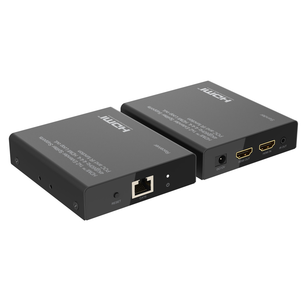 Kit TX-RX Extender HDMI, 70MT UTP, 4K@60Hz HDR, Loop-out PT-2PET0102EHR