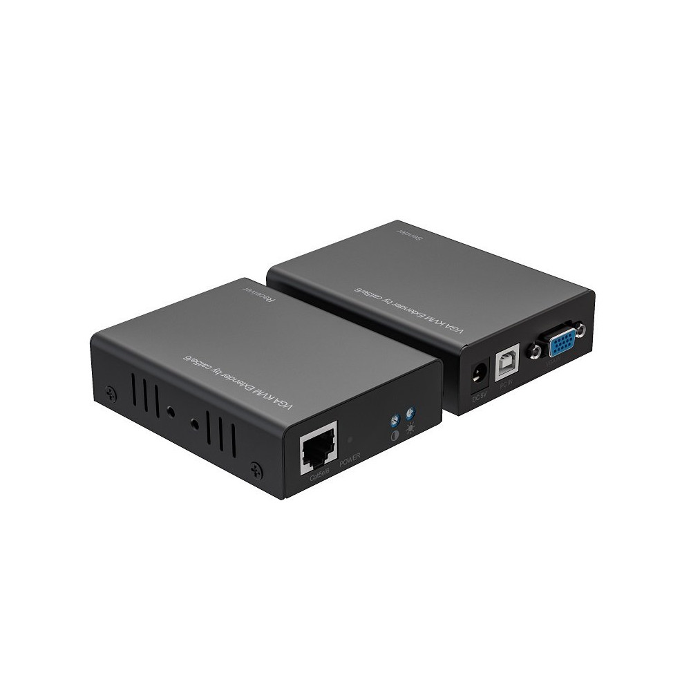 Kit TX-RX Extender VGA e USB,UTP a 300MT, 1080p@60Hz,Loopout PT-PETVEK