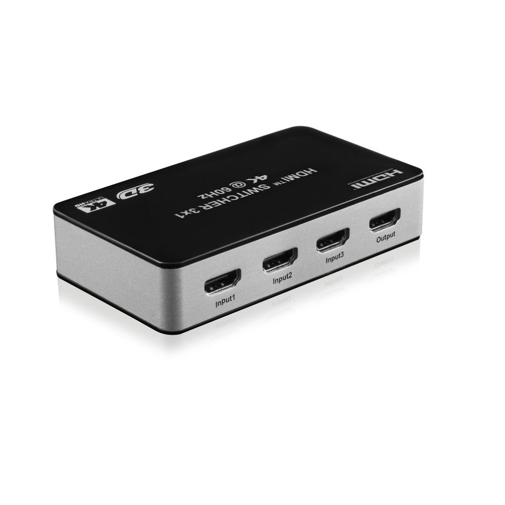 Switch 3x1 HDMI 2.0 18G 4k@60hz HDR, con telecomando IR PT-2PET0301SC