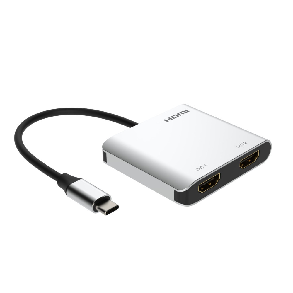 Adattatore da USB-C a 2xHDMI, 4K60Hz , HDR + USB3.0-3.1-3.2 PT-2PU-HH