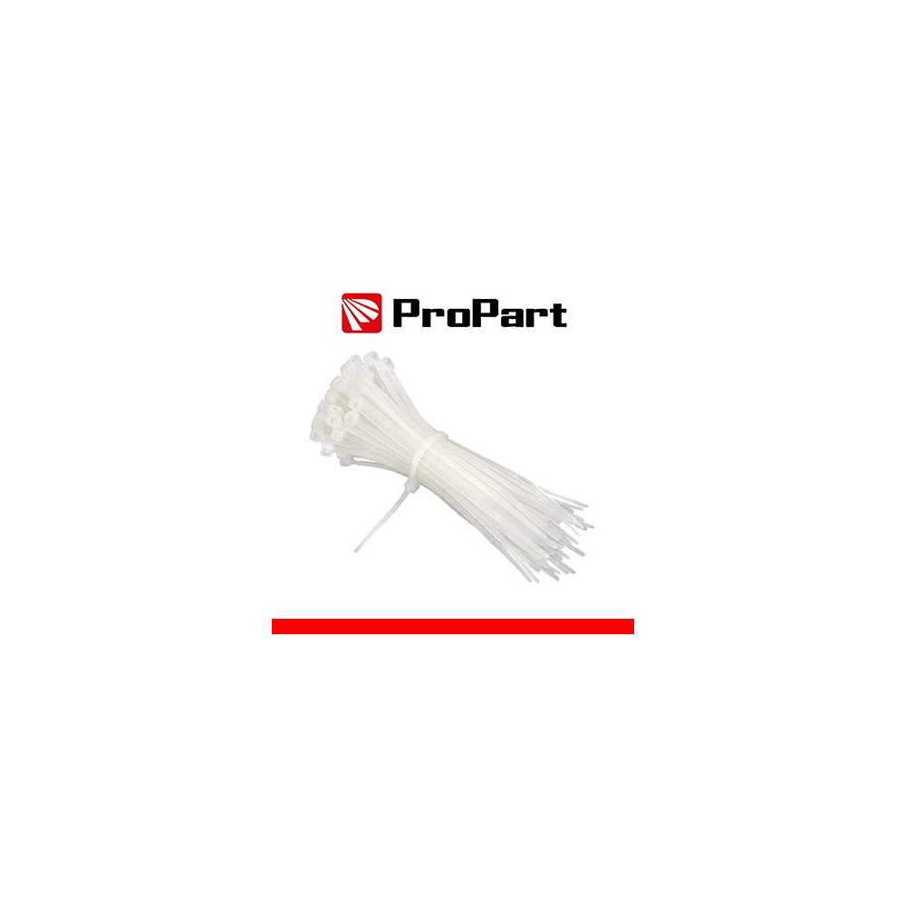 Fascette elettricista nylon 4,8x200mm Bianco 100pz PECT4200-W