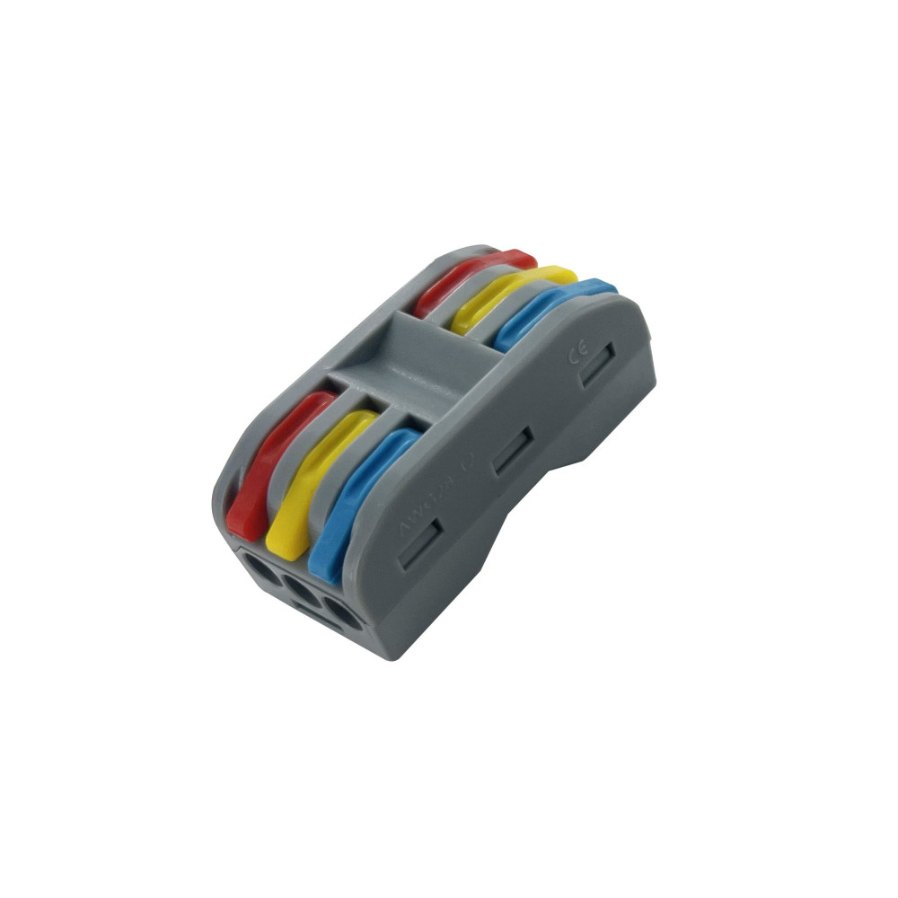Connettore a leva per cavi 3 fori per lato - 30pz PECT3