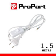 Cavetto con interruttore 1.5m spina10A 2 poli polybag PES203088-WP