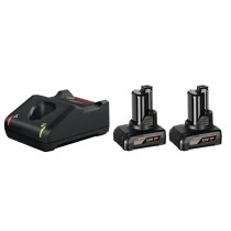 1600A01B20,Kit 2x Batterie 12V 6.0Ah + Caricabatteria BACA1B2012S-BO
