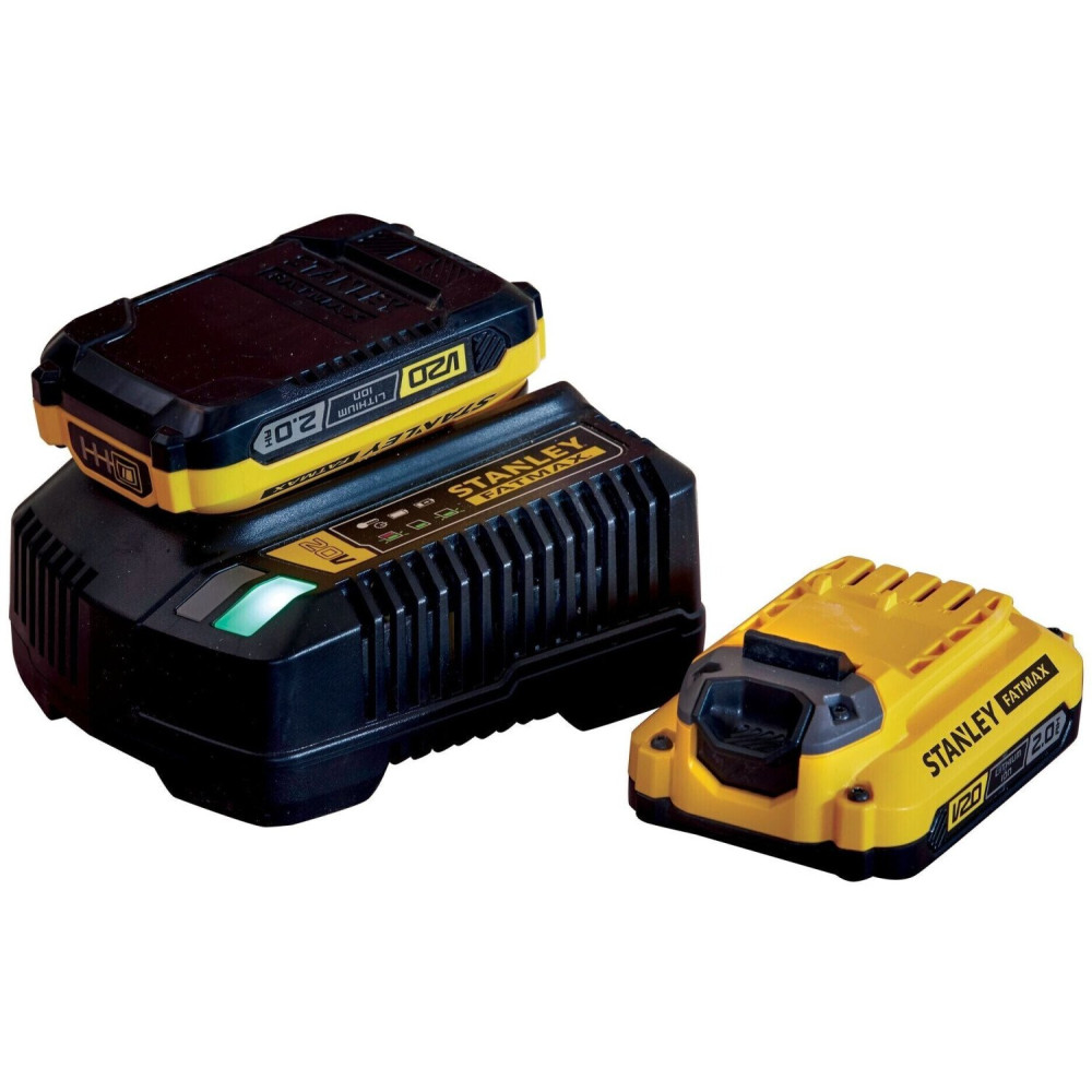 SFMCB12D2-QW,SET 2 BATTERIE 18V 2.0 AH + CARICABATTERIA BACA12D2S-ST