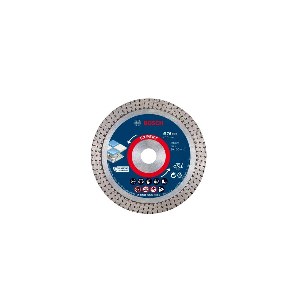 2608900652,Disco diamantato Expert HardCeramic 76 mm DDTG0652CD-BO