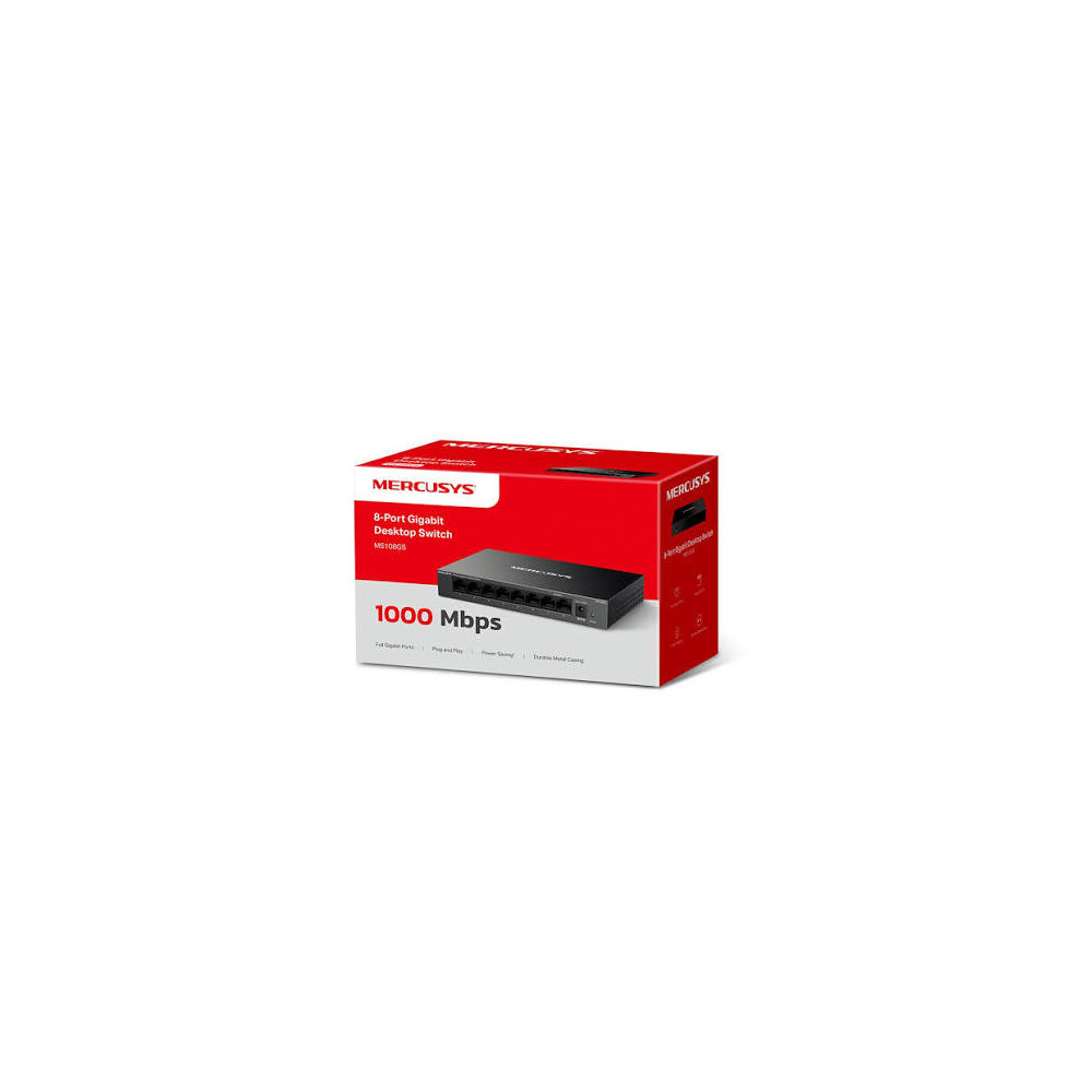 MERCUSYS     SWITCH   8-Port 10/100/1000Mbps - MS108GS
