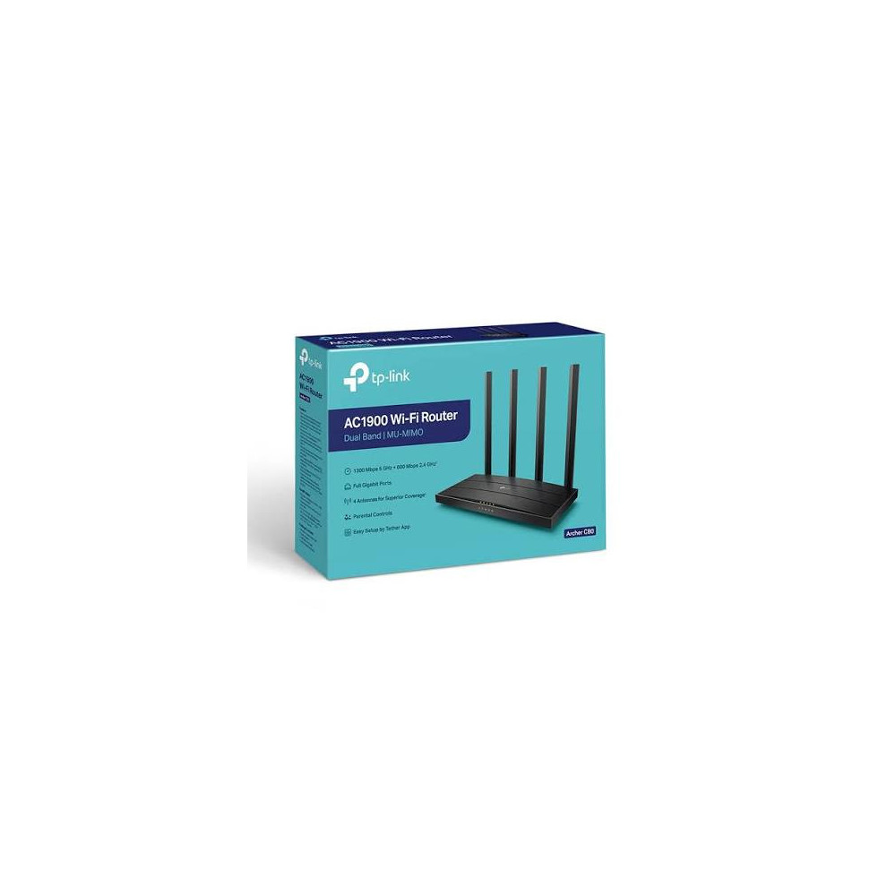 TP-Link     ROUTER TP-LINK D.BAN AC1900 WiFi 5 SW 4P - ARCHER C80