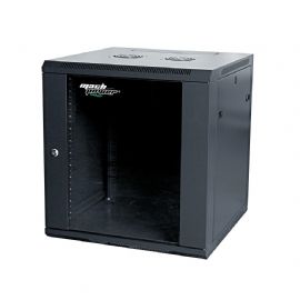 MACHPOWER RACK A PARETE 12U 600x600x640 (2VEN,4MON) LAT. REM. NERO - AR-1266WB