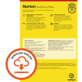 NORTON ANTIVIRUS PLUS 2GB IT 1 USER 1 DEVICE 1Y VECCHIO CODICE 21397559 - 21429118