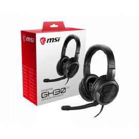 MSI CUFFIE HEADSET GAMING IMMERSE GH30 V2, IN-LINE VOLUME E MIC CONTROL, MICROFONO REMOVIBILE, 3.5MM JACK, COLORE NERO - S37-2101001-SV1