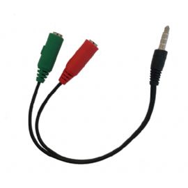 LINK SDOPPIATORE AUDIO PER CUFFIE E MICROFONO CON DOPPIO CONNETTORE AUDIO 3,5MM SU SINGOLO CONNETTOR - LKADAT147