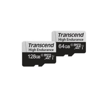 TRANSCEND MEMORY CARD 64GB microSD w/ adapter U1, High Endurance - TS64GUSD350V