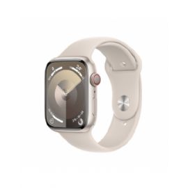 Apple Watch Series 9 GPS + Cellular 45mm Starlight Aluminium Case with Starlight Sport Band - S/M - MRM83QL/A