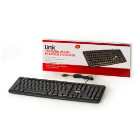 LINK TASTIERA ITALIANA USB 108 TASTI COLORE NERO IN ECOPLASTICA - LKTAST02R